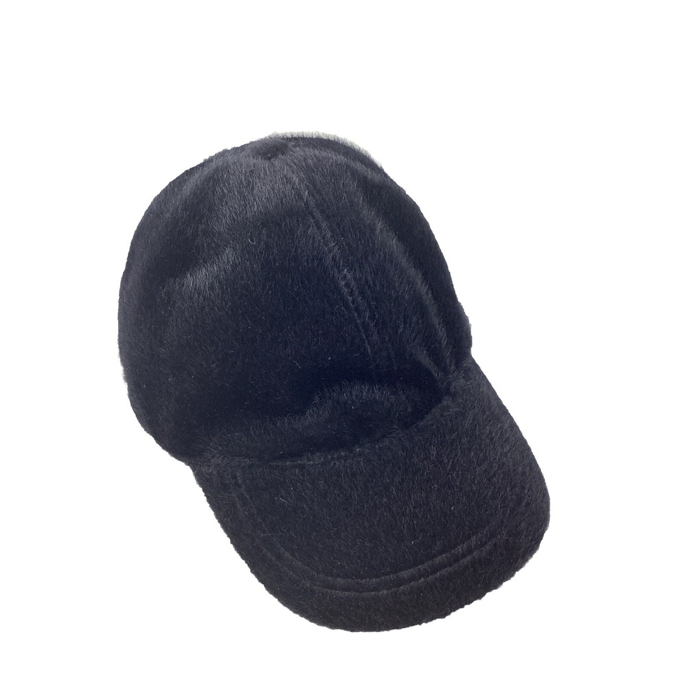 Joe Boxer Fuzzy Black  Womens 5 Panel Cap Hat Fitted One Size